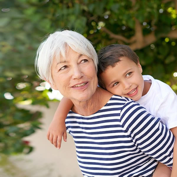 Grandmother and grandson